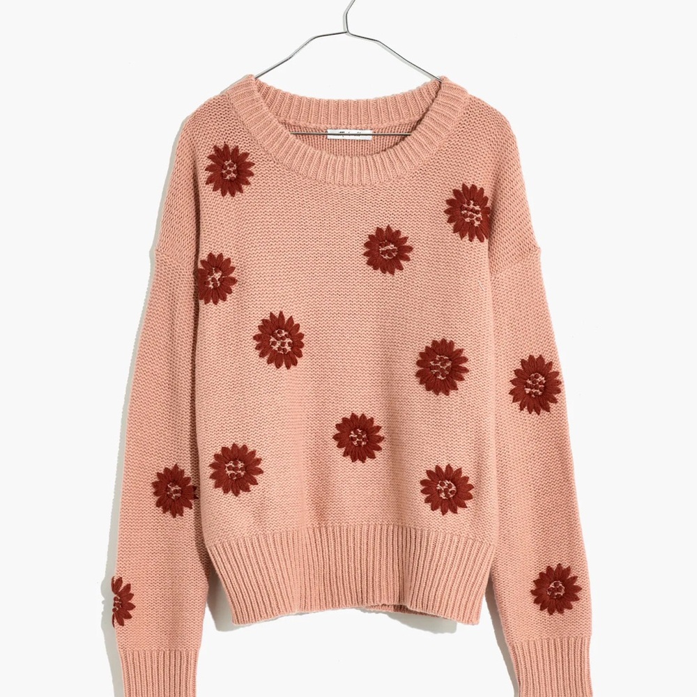 Madewell Floral Pink Sweater